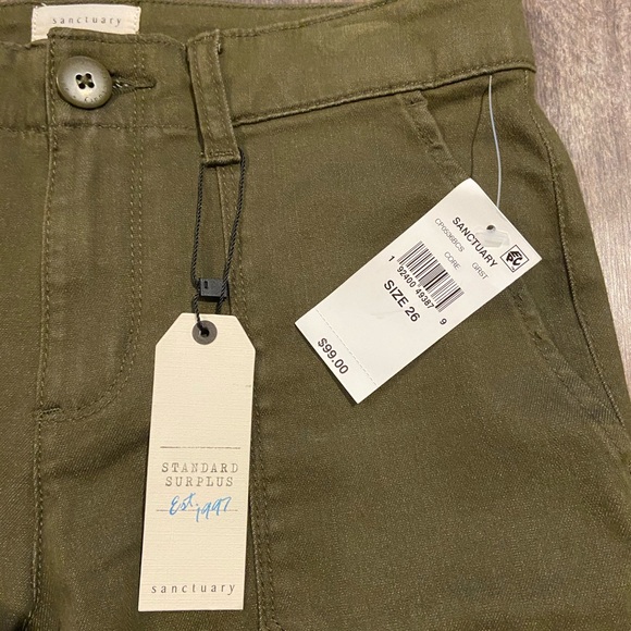 Sanctuary Green Cropped Jean - Picture 2 of 5